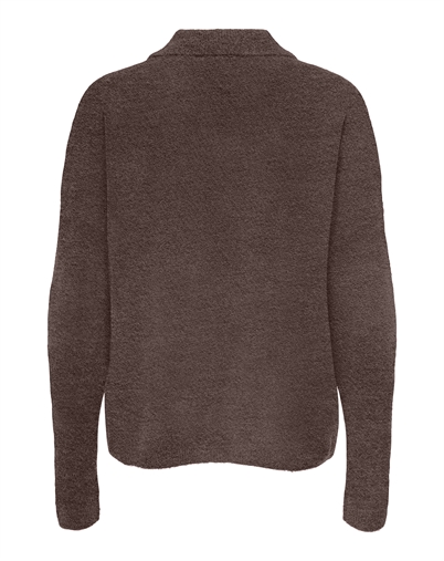  Only - ONLTalio LS Neck Strik Polo - Chocolate 